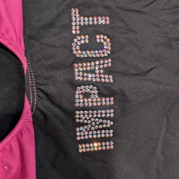 COMPETITION Ozone gymnastics Leotard Warrior Style FULLY BLINGED Double Lined CL - Picture 4 of 11